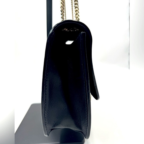 Valentino Garavani Black Leather Lipstick Demilune Rockstud Bag Preloved Purse - Picture 4 of 16